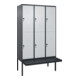 C+P Doppelstock-Spind Classic PLUS, Bank, 3 Abteile, 2120x1200x815mm, 7016/7035 Verschluss Sicherheits-Drehriegel Sitzbanktyp auskragend Material Sitzfläche Kunststoff-1