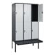 C+P Doppelstock-Spind Classic PLUS, Bank, 3 Abteile, 2120x1200x815mm, 7016/7035 Verschluss Sicherheits-Drehriegel Sitzbanktyp auskragend Material Sitzfläche Kunststoff-2