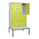 C+P Doppelstock-Spind Classic PLUS, Bank, 3 Abteile, 2120x1200x815mm, 7035/0024 Verschluss Sicherheits-Drehriegel Sitzbanktyp untergebaut Material Sitzfläche Kunststoff-2