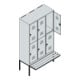 C+P Doppelstock-Spind Classic PLUS, Bank, 3 Abteile, 2120x1200x815mm, 7035/3020 Verschluss Sicherheits-Drehriegel Sitzbanktyp auskragend Material Sitzfläche Buche-Hartholz