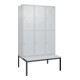 C+P Doppelstock-Spind Classic PLUS, Bank, 3 Abteile, 2120x1200x815mm, 7035/7035 Verschluss Zylinderschloss Sitzbanktyp untergebaut Material Sitzfläche Kunststoff-1