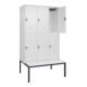 C+P Doppelstock-Spind Classic PLUS, Bank, 3 Abteile, 2120x1200x815mm, 9016/9016 Verschluss Sicherheits-Drehriegel Sitzbanktyp untergebaut Material Sitzfläche Kunststoff-2