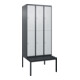 C+P Doppelstock-Spind Classic PLUS, Bank, 3 Abteile, 2120x900x815mm, 7016/7035 Verschluss Zylinderschloss Sitzbanktyp untergebaut Material Sitzfläche Kunststoff-1