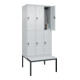 C+P Doppelstock-Spind Classic PLUS, Bank, 3 Abteile, 2120x900x815mm, 7035/7035 Verschluss Sicherheits-Drehriegel Sitzbanktyp untergebaut Material Sitzfläche Kunststoff-2