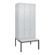 C+P Doppelstock-Spind Classic PLUS, Bank, 3 Abteile, 2120x900x815mm, 7035/7035 Verschluss Zylinderschloss Sitzbanktyp untergebaut Material Sitzfläche Kunststoff-1