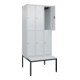 C+P Doppelstock-Spind Classic PLUS, Bank, 3 Abteile, 2120x900x815mm, 7035/7035 Verschluss Zylinderschloss Sitzbanktyp untergebaut Material Sitzfläche Kunststoff-2
