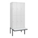 C+P Doppelstock-Spind Classic PLUS, Bank, 3 Abteile, 2120x900x815mm, 9016/9016 Verschluss Zylinderschloss Sitzbanktyp auskragend Material Sitzfläche Kunststoff-1