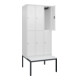 C+P Doppelstock-Spind Classic PLUS, Bank, 3 Abteile, 2120x900x815mm, 9016/9016 Verschluss Zylinderschloss Sitzbanktyp untergebaut Material Sitzfläche Kunststoff-2