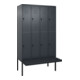 C+P Doppelstock-Spind Classic PLUS, Bank, 4 Abteile, 2120x1200x815mm, 7016/7016 Verschluss Sicherheits-Drehriegel Sitzbanktyp auskragend Material Sitzfläche Kunststoff-1