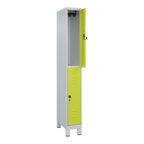 C+P Doppelstock-Spind Classic PLUS, Füße, 1 Abteil, 1950x250x500mm, 7035/0024