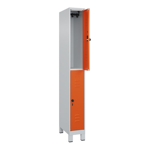 C+P Doppelstock-Spind Classic PLUS, Füße, 1 Abteil, 1950x250x500mm, 7035/2004