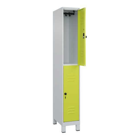 C+P Doppelstock-Spind Classic PLUS, Füße, 1 Abteil, 1950x300x500mm, 7035/0024