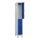 C+P Doppelstock-Spind Classic PLUS, Füße, 1 Abteil, 1950x300x500mm, 7035/5010-2