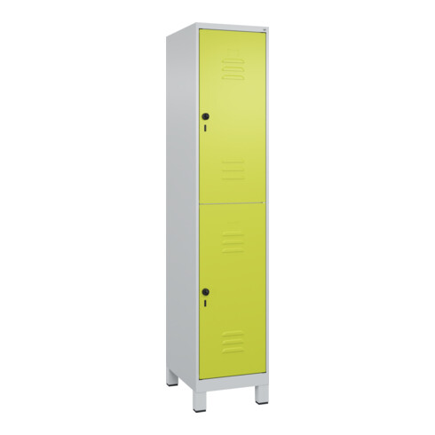 C+P Doppelstock-Spind Classic PLUS, Füße, 1 Abteil, 1950x400x500mm, 7035/0024