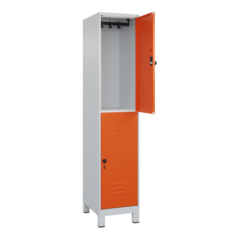 C+P Doppelstock-Spind Classic PLUS, Füße, 1 Abteil, 1950x400x500mm, 7035/2004
