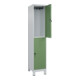 C+P Doppelstock-Spind Classic PLUS, Füße, 1 Abteil, 1950x400x500mm, 7035/6011-2