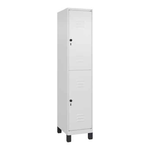 C+P Doppelstock-Spind Classic PLUS, Füße, 1 Abteil, 1950x400x500mm, 9016/9016