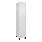 C+P Doppelstock-Spind Classic PLUS, Füße, 1 Abteil, 1950x400x500mm, 9016/9016