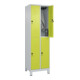 C+P Doppelstock-Spind Classic PLUS, Füße, 2 Abteile, 1950x600x500mm, 7035/0024-4