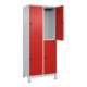 C+P Doppelstock-Spind Classic PLUS, Füße, 2 Abteile, 1950x800x500mm, 7035/3020-2
