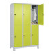 C+P Doppelstock-Spind Classic PLUS, Füße, 3 Abteile, 1950x1200x500mm, 7035/0024-2