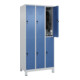 C+P Doppelstock-Spind Classic PLUS, Füße, 3 Abteile, 1950x900x500mm, 7035/5023-2