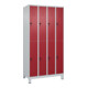 C+P Doppelstock-Spind Classic PLUS, Füße, 4 Abteile, 1950x1000x500mm, 7035/3003-1