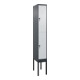 C+P Doppelstock-Spind Classic PLUS, Gestell, 1 Abteil, 2120x300x500mm, 7016/7035 Verschluss Sicherheits-Drehriegel Front RAL 7035 Lichtgrau-1