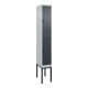 C+P Doppelstock-Spind Classic PLUS, Gestell, 1 Abteil, 2120x300x500mm, 7035/7016 Verschluss Sicherheits-Drehriegel Front RAL 7016 Anthrazitgrau-1