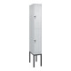 C+P Doppelstock-Spind Classic PLUS, Gestell, 1 Abteil, 2120x300x500mm, 7035/7035 Verschluss Sicherheits-Drehriegel Front RAL 7035 Lichtgrau-1