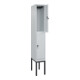 C+P Doppelstock-Spind Classic PLUS, Gestell, 1 Abteil, 2120x300x500mm, 7035/7035 Verschluss Sicherheits-Drehriegel Front RAL 7035 Lichtgrau-2