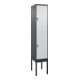 C+P Doppelstock-Spind Classic PLUS, Gestell, 1 Abteil, 2120x400x500mm, 7016/7035 Verschluss Sicherheits-Drehriegel Front RAL 7035 Lichtgrau-1