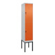 C+P Doppelstock-Spind Classic PLUS, Gestell, 1 Abteil, 2120x400x500mm, 7035/2004 Verschluss Sicherheits-Drehriegel Front RAL 2004 Reinorange-1