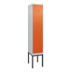 C+P Doppelstock-Spind Classic PLUS, Gestell, 1 Abteil, 2120x400x500mm, 7035/2004 Verschluss Zylinderschloss Front RAL 2004 Reinorange-1