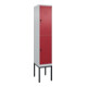 C+P Doppelstock-Spind Classic PLUS, Gestell, 1 Abteil, 2120x400x500mm, 7035/3003 Verschluss Sicherheits-Drehriegel Front RAL 3003 Rubinrot-1