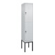 C+P Doppelstock-Spind Classic PLUS, Gestell, 1 Abteil, 2120x400x500mm, 7035/7035 Verschluss Sicherheits-Drehriegel Front RAL 7035 Lichtgrau-1