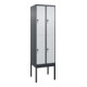C+P Doppelstock-Spind Classic PLUS, Gestell, 2 Abteile, 2120x600x500mm, 7016/703 Verschluss Sicherheits-Drehriegel Front RAL 7035 Lichtgrau-1
