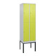 C+P Doppelstock-Spind Classic PLUS, Gestell, 2 Abteile, 2120x600x500mm, 7035/002 Verschluss Zylinderschloss Front 1108060 RDS Viridingrün-1