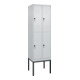 C+P Doppelstock-Spind Classic PLUS, Gestell, 2 Abteile, 2120x600x500mm, 7035/703 Verschluss Sicherheits-Drehriegel Front RAL 7035 Lichtgrau-1