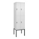 C+P Doppelstock-Spind Classic PLUS, Gestell, 2 Abteile, 2120x600x500mm, 9016/901 Verschluss Sicherheits-Drehriegel Front RAL 9016 Verkehrsweiß-1