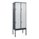 C+P Doppelstock-Spind Classic PLUS, Gestell, 2 Abteile, 2120x800x500mm, 7016/703 Verschluss Sicherheits-Drehriegel Front RAL 7035 Lichtgrau-1
