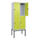 C+P Doppelstock-Spind Classic PLUS, Gestell, 2 Abteile, 2120x800x500mm, 7035/002 Verschluss Sicherheits-Drehriegel Front 1108060 RDS Viridingrün-2