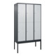 C+P Doppelstock-Spind Classic PLUS, Gestell, 3 Abteile, 2120x1200x500mm, 7016/70 Verschluss Zylinderschloss Front RAL 7035 Lichtgrau-1