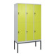 C+P Doppelstock-Spind Classic PLUS, Gestell, 3 Abteile, 2120x1200x500mm, 7035/00 Verschluss Sicherheits-Drehriegel Front 1108060 RDS Viridingrün-1