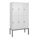 C+P Doppelstock-Spind Classic PLUS, Gestell, 3 Abteile, 2120x1200x500mm, 9016/90 Verschluss Sicherheits-Drehriegel Front RAL 9016 Verkehrsweiß-1