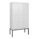 C+P Doppelstock-Spind Classic PLUS, Gestell, 3 Abteile, 2120x1200x500mm, 9016/90 Verschluss Zylinderschloss Front RAL 9016 Verkehrsweiß-1
