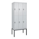 C+P Doppelstock-Spind Classic PLUS, Gestell, 3 Abteile, 2120x900x500mm, 7035/703 Verschluss Sicherheits-Drehriegel Front RAL 7035 Lichtgrau-1