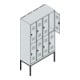 C+P Doppelstock-Spind Classic PLUS, Gestell, 4 Abteile, 2120x1200x500mm, 7035/00 Verschluss Sicherheits-Drehriegel Front 1108060 RDS Viridingrün