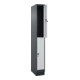 C+P Doppelstock-Spind Classic PLUS, Sockel, 1 Abteil, 1950x250x500mm, 7016/7035 Front RAL 7035 Lichtgrau-2