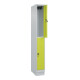 C+P Doppelstock-Spind Classic PLUS, Sockel, 1 Abteil, 1950x250x500mm, 7035/0024 Front 1108060 RDS Viridingrün-2